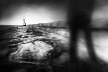 Blurred Figure on Pier
