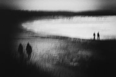 Blurred Figures Landscape