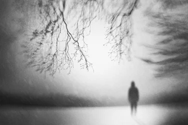 Lone Figure in Winter