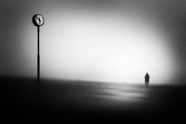 Lone Figure Timeless Clock