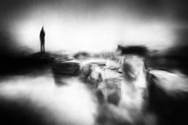 Lone Figure in Mist