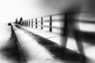 Mysterious Walk on Pier