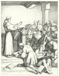 Martin Luther in a philosophy and theology lecture for his Bachelor