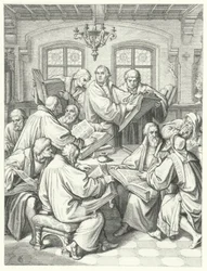 Martin Luther translating the bible into German