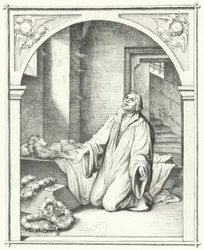 Martin Luther with the dead body of his daughter Magdalena, 1542