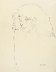 Half-Length Portrait of a Girl in Three-Quarter Profile, 1913
