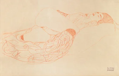 Reclining Semi-Nude Masturbating, 1912-1913