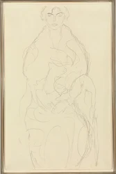 Seated woman from the front