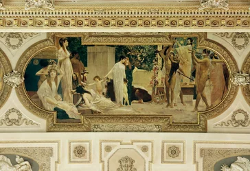Vienna Burgtheater, Ceiling Fresco (detail)