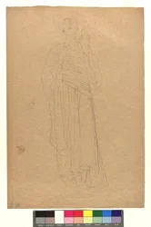 Female Figure in Long Draped Garment