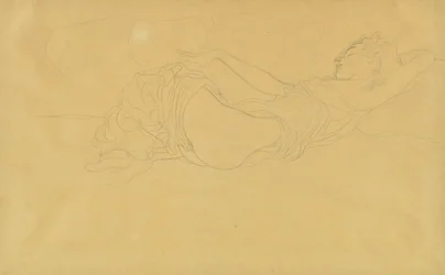 Woman Lying on Her Back, Partly Dressed