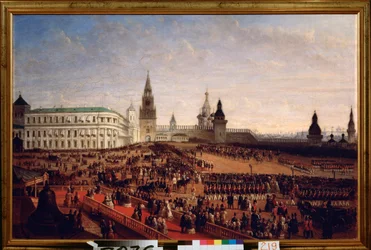 Military Parade During the Coronation of Emperor Alexander II in the Kremlin of Moscow, 18 February 1855