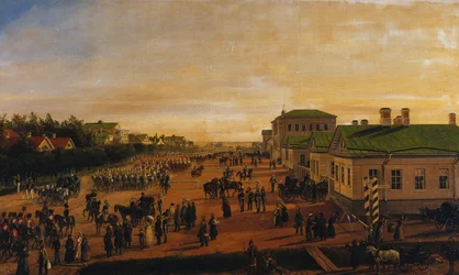 Tsar Nicholas Returning from a Military Parade at Krasnoe Selo