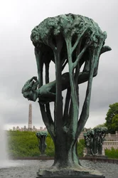 Girl in a tree, sculpture in Frogner Park, Oslo, Norway
