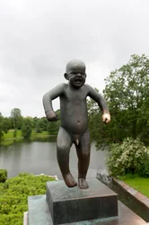 “Sinnatageen”, angry boy, sculpture in Frogner Park, Oslo, Norway
