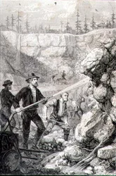 Gold Prospecting in California in the 1860s, Engraved by Felix Jean Gauchard