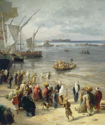 Jaffa, Recruiting of Turkish Soldiers in Palestine (detail)