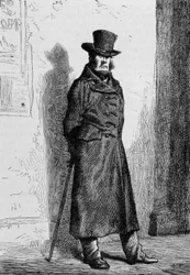 Javert - in Les Misérables by Victor Hugo, ill. by Brion, ed. Hetzel and Lacroix