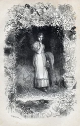 Portrait of Fantine in Love by Tholomyes - Illustration by Gustave Brion for 