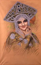 Young Woman in a Pearl Headdress