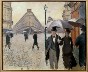 A Street of Paris by Rainy Weather