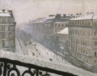 Boulevard Haussmann in the Snow, 1879 or 1881