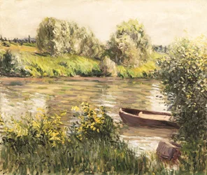 Boat near the Shore, Autumn Effect