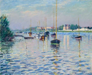 Boats Moored on the Seine at Argenteuil