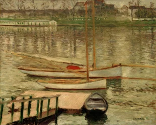 Sailboats at Anchor on the Seine