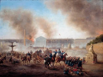 Commune of Paris: Scenes of Riots on the Place de la Concorde