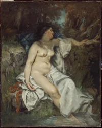 Bather Sleeping by a Brook