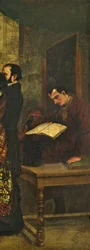 Baudelaire reading a book, detail from 