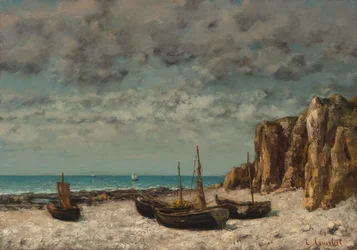 Boats on a Beach, Etretat