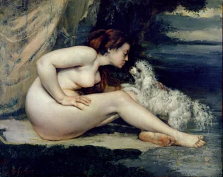 Female Nude with a Dog (Portrait of Leotine Renaude)