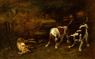 Hunting Dogs with Dead Hare, 1857