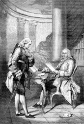 Anne Robert Jacques Turgot receiving a letter of reference