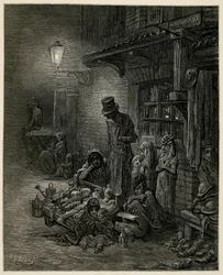 A Poor Family with Their Belongings