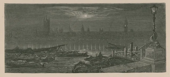 Boats Moored on the Thames