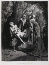 Christ taken to the tomb, Illustration from the Dore Bible