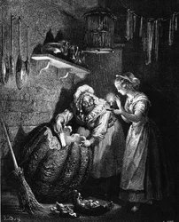 Cinderella: illustration by Gustave Doré - in “Les Contes” by Charles Perrault.