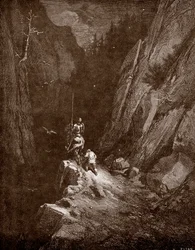 Don Quixote and Sancho Panza in the Heart of the Sierra Morena (engraving)