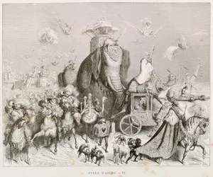 Donkey skin, illustration for Complete Fairy Tales by Charles Perrault, by Gustave Dore