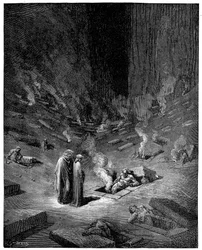 Hell: the city of Dis, Roman god of the underworld, 1863