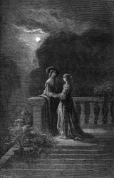 Illustration by Gustave Dore of book Captain Fracasse by Theophile Gautier