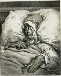 Illustration from the novel Don Quixote, by Miguel de Cervantes, 1863