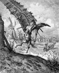 Illustration to the Book Don Quixote de la Mancha by M. de Cervantes