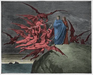 Inferno, Canto 21: The Demons Threaten Virgil, Illustration from 