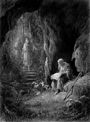Merlin discovered by King Arthur