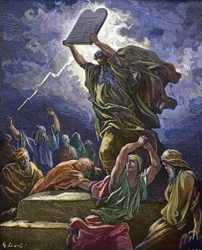 Moses Breaking The Tablets Of The Law - Gustave Dore
