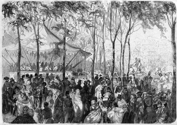 Paris - Bois de Boulogne - The Pre Catelan - Drawing by Gustave Dore